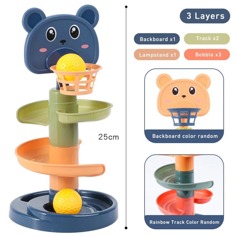 Montessori Toys Baby Month Track Rolling Ball