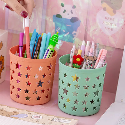 Cute Hollow Star Pen Holder Kawaii Brush