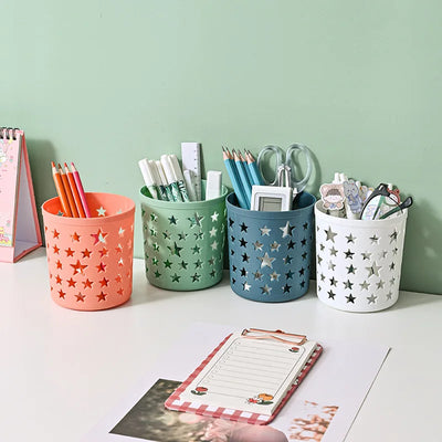 Cute Hollow Star Pen Holder Kawaii Brush
