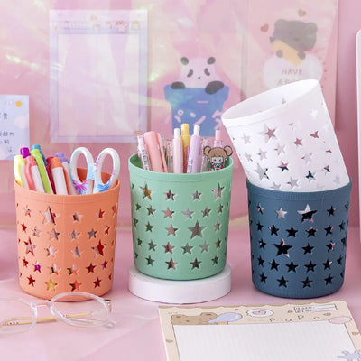 Cute Hollow Star Pen Holder Kawaii Brush