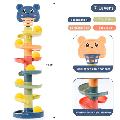 Montessori Toys Baby Month Track Rolling Ball