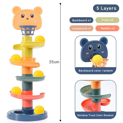 Montessori Toys Baby Month Track Rolling Ball