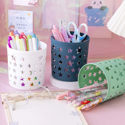 Cute Hollow Star Pen Holder Kawaii Brush